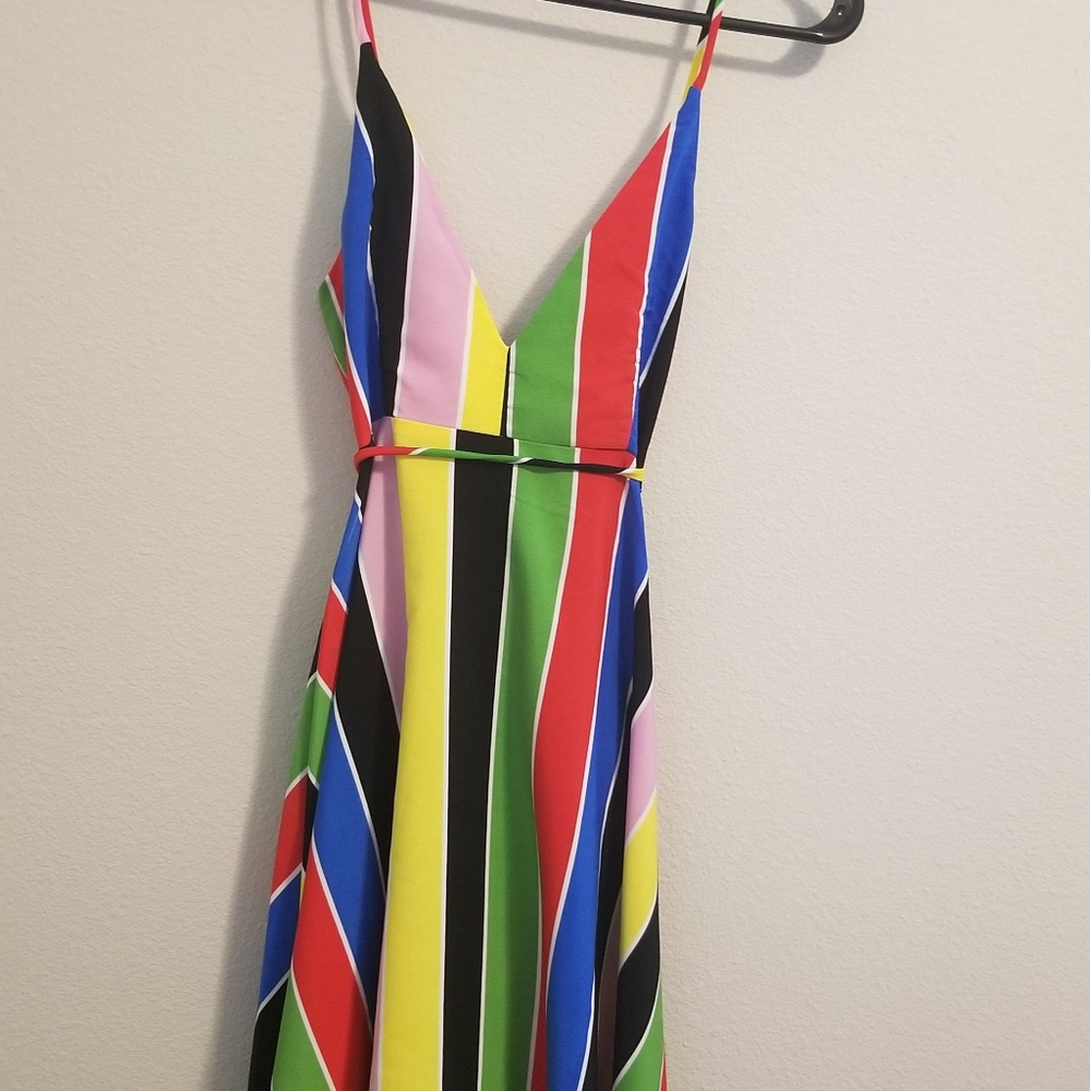 Multi-Color Wrap Dress